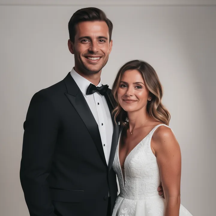 AI-generated wedding portrait